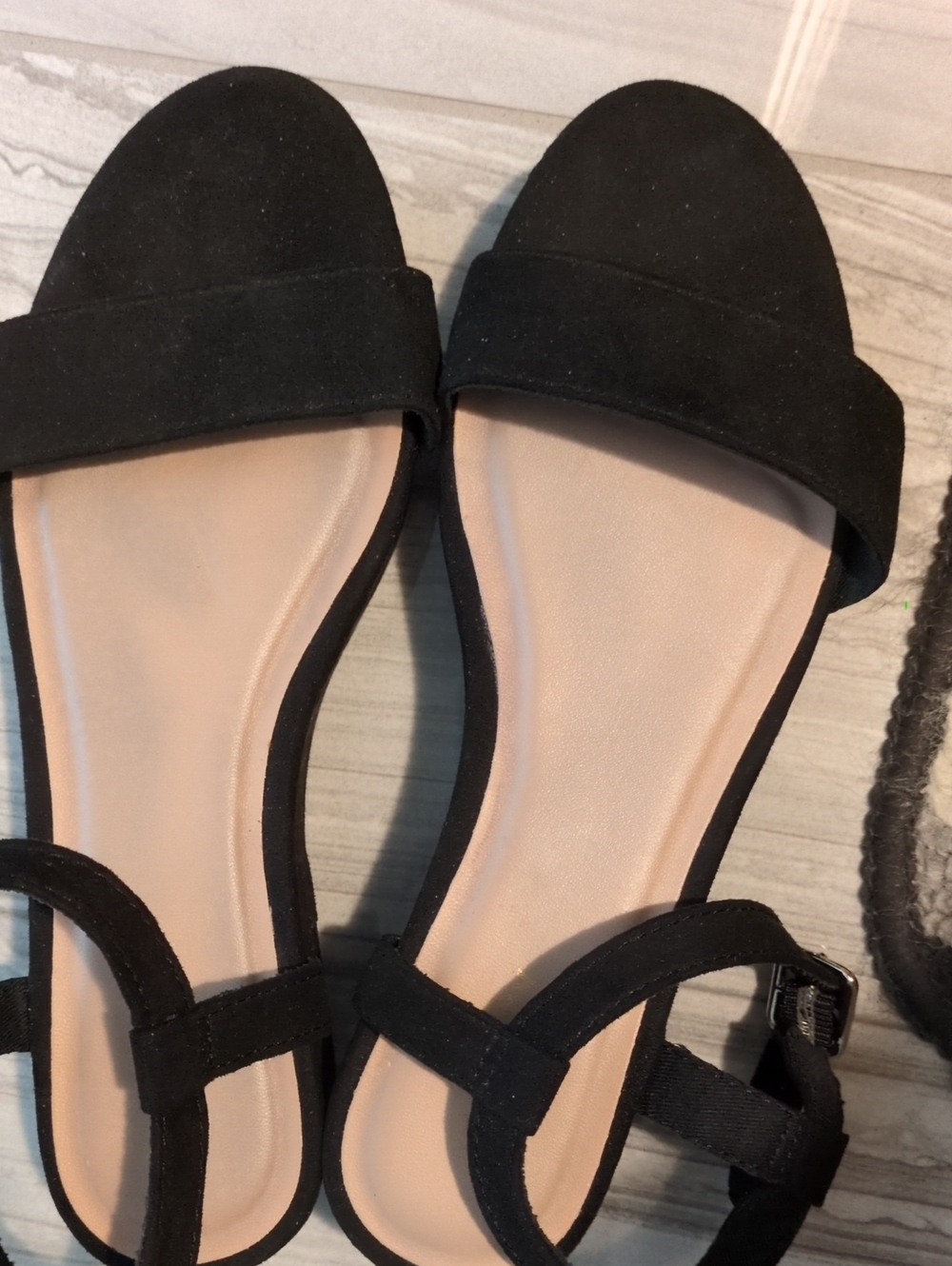 Old Navy Black Open-Toe Ankle-Strap Sandals